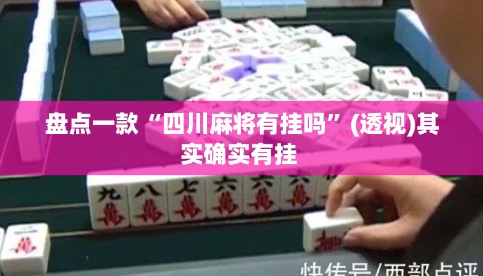 盘点一款“四川麻将有挂吗”(透视)其实确实有挂 