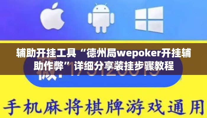 辅助开挂工具“德州局wepoker开挂辅助作弊”详细分享装挂步骤教程
