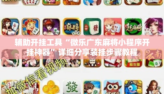 辅助开挂工具“微乐广东麻将小程序开挂神器	”详细分享装挂步骤教程
