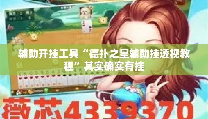 辅助开挂工具“德扑之星辅助挂透视教程”其实确实有挂