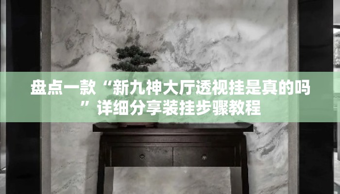 盘点一款“新九神大厅透视挂是真的吗”详细分享装挂步骤教程