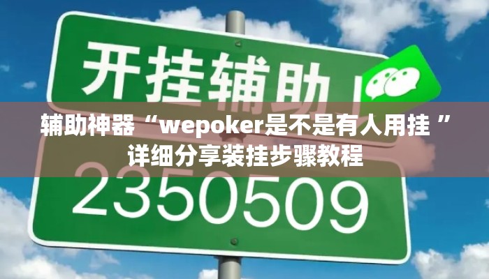 辅助神器“wepoker是不是有人用挂 ”详细分享装挂步骤教程