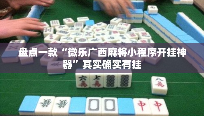 盘点一款“微乐广西麻将小程序开挂神器”其实确实有挂