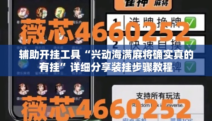 辅助开挂工具“兴动海满麻将确实真的有挂”详细分享装挂步骤教程