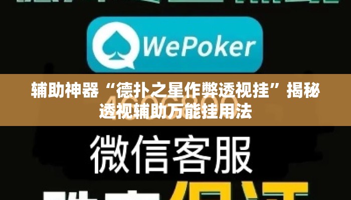 辅助神器“德扑之星作弊透视挂	”揭秘透视辅助万能挂用法