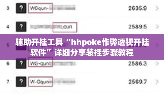 辅助开挂工具“hhpoke作弊透视开挂软件	”详细分享装挂步骤教程