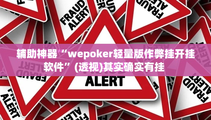 辅助神器“wepoker轻量版作弊挂开挂软件	”(透视)其实确实有挂 