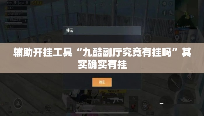辅助开挂工具“九酷副厅究竟有挂吗”其实确实有挂