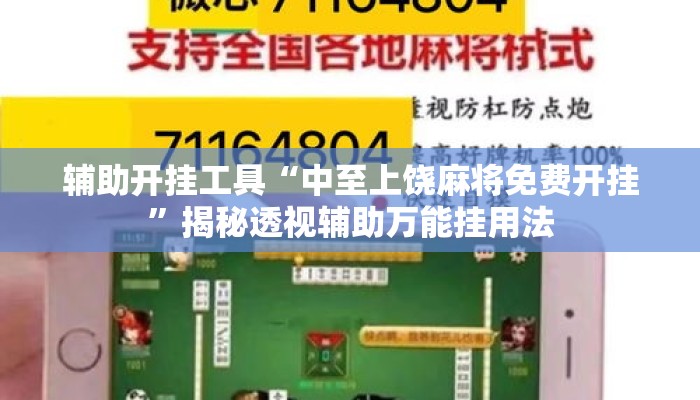 辅助开挂工具“中至上饶麻将免费开挂”揭秘透视辅助万能挂用法
