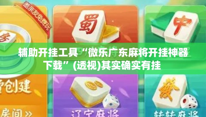辅助开挂工具“微乐广东麻将开挂神器下载”(透视)其实确实有挂 