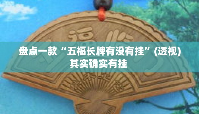 盘点一款“五福长牌有没有挂	”(透视)其实确实有挂 