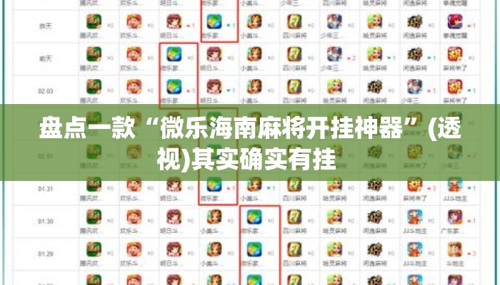 盘点一款“微乐海南麻将开挂神器”(透视)其实确实有挂 
