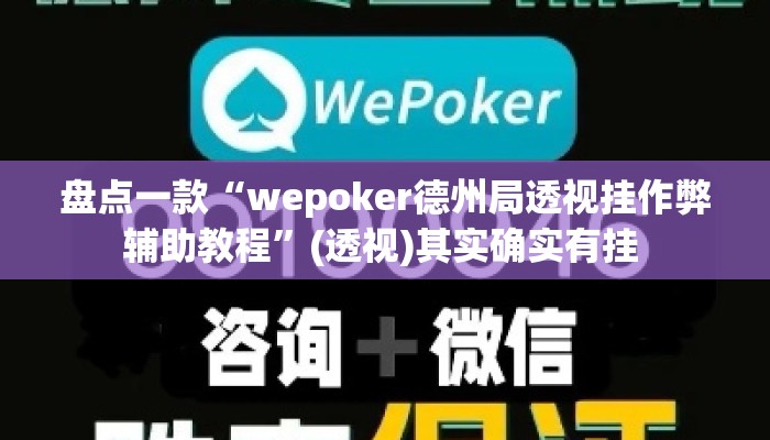 盘点一款“wepoker德州局透视挂作弊辅助教程	”(透视)其实确实有挂 
