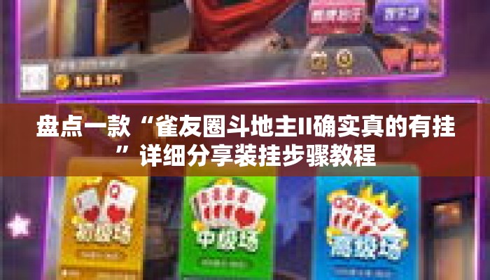 盘点一款“雀友圈斗地主II确实真的有挂”详细分享装挂步骤教程