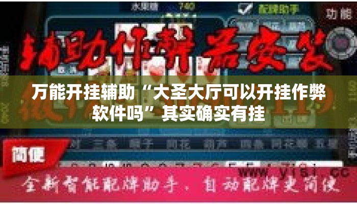 万能开挂辅助“大圣大厅可以开挂作弊软件吗”其实确实有挂