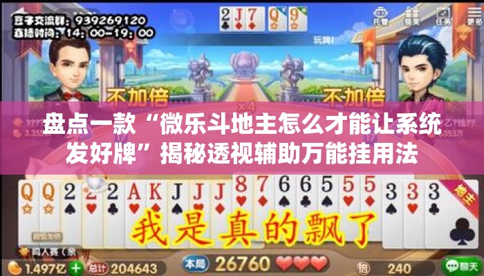 盘点一款“微乐斗地主怎么才能让系统发好牌	”揭秘透视辅助万能挂用法