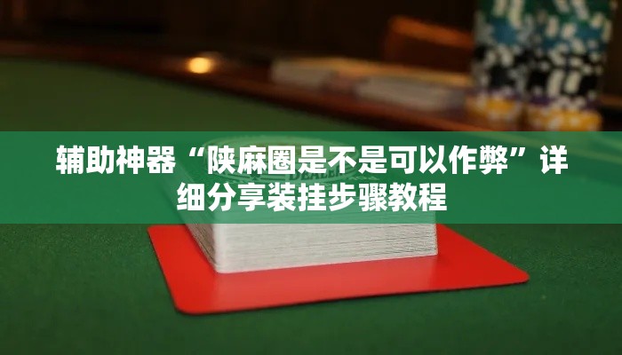 辅助神器“陕麻圈是不是可以作弊”详细分享装挂步骤教程