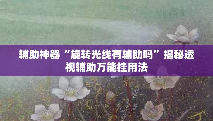 辅助神器“旋转光线有辅助吗”揭秘透视辅助万能挂用法