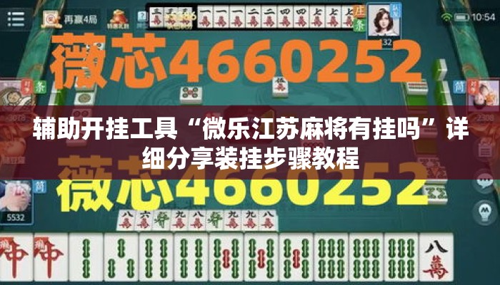 辅助开挂工具“微乐江苏麻将有挂吗”详细分享装挂步骤教程