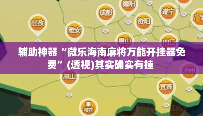 辅助神器“微乐海南麻将万能开挂器免费”(透视)其实确实有挂 
