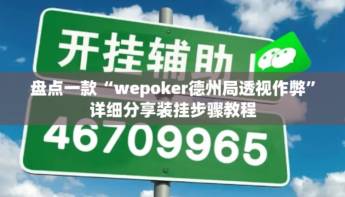 盘点一款“wepoker德州局透视作弊	”详细分享装挂步骤教程