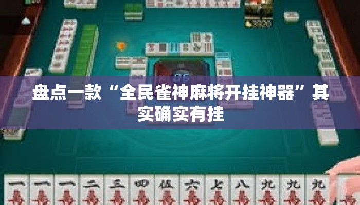 盘点一款“全民雀神麻将开挂神器”其实确实有挂