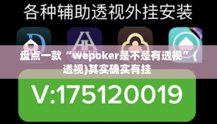 盘点一款“wepoker是不是有透视”(透视)其实确实有挂 
