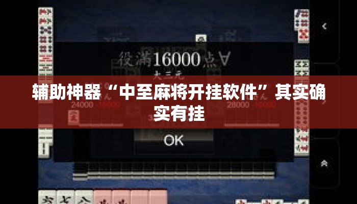 辅助神器“中至麻将开挂软件	”其实确实有挂