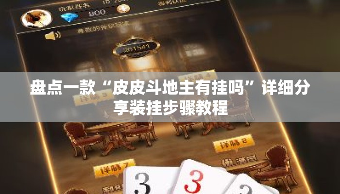 盘点一款“皮皮斗地主有挂吗	”详细分享装挂步骤教程
