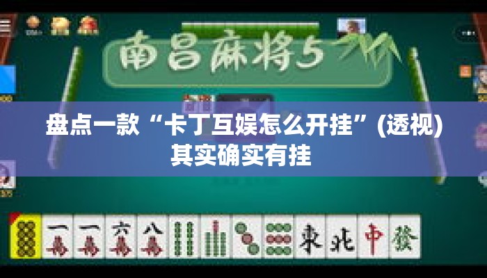 盘点一款“卡丁互娱怎么开挂”(透视)其实确实有挂 