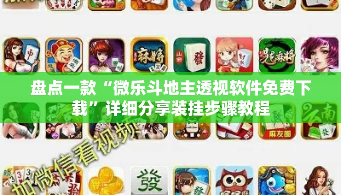 盘点一款“微乐斗地主透视软件免费下载	”详细分享装挂步骤教程