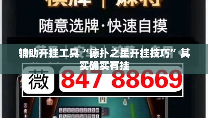 辅助开挂工具“德扑之星开挂技巧”其实确实有挂
