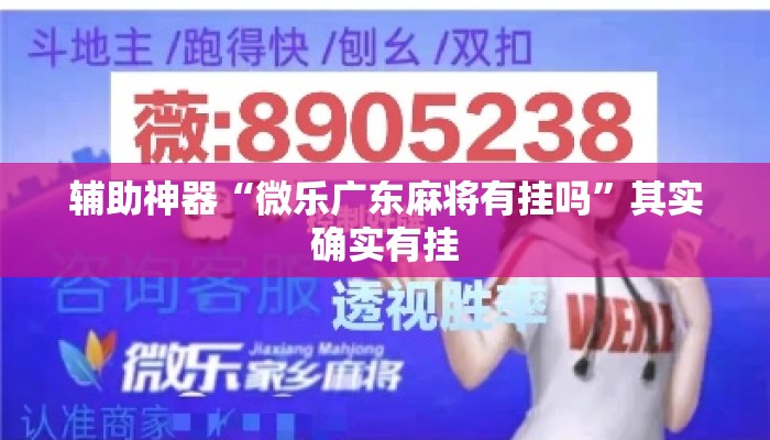 辅助神器“微乐广东麻将有挂吗	”其实确实有挂