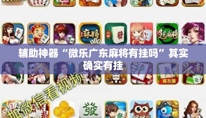 辅助神器“微乐广东麻将有挂吗	”其实确实有挂