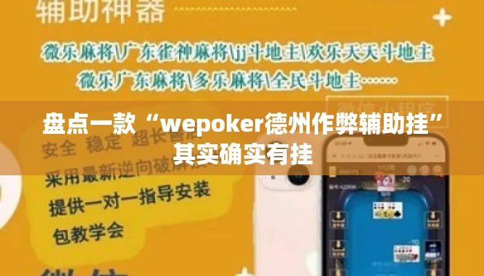 盘点一款“wepoker德州作弊辅助挂”其实确实有挂
