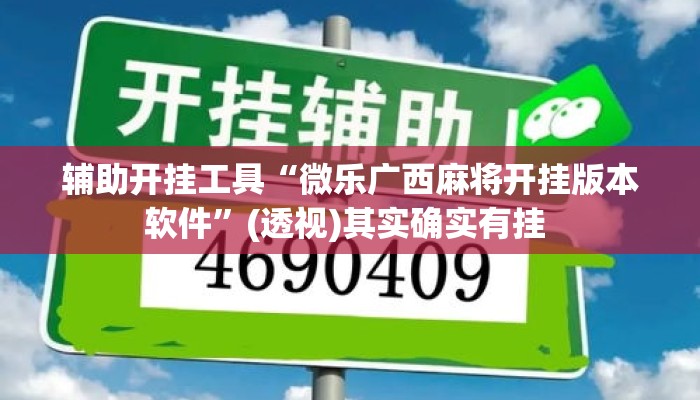辅助开挂工具“微乐广西麻将开挂版本软件	”(透视)其实确实有挂 