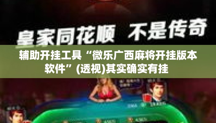 辅助开挂工具“微乐广西麻将开挂版本软件”(透视)其实确实有挂 