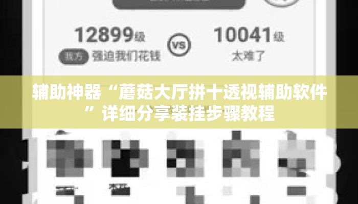 辅助神器“蘑菇大厅拼十透视辅助软件”详细分享装挂步骤教程