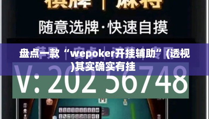 盘点一款“wepoker开挂辅助	”(透视)其实确实有挂 