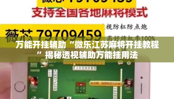 万能开挂辅助“微乐江苏麻将开挂教程”揭秘透视辅助万能挂用法