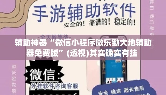 辅助神器“微信小程序微乐锄大地辅助器免费版	”(透视)其实确实有挂 
