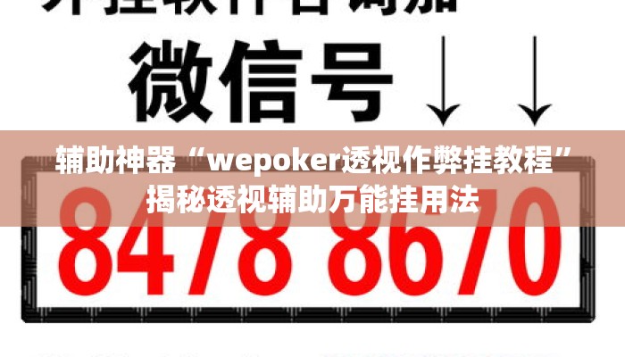 辅助神器“wepoker透视作弊挂教程	”揭秘透视辅助万能挂用法