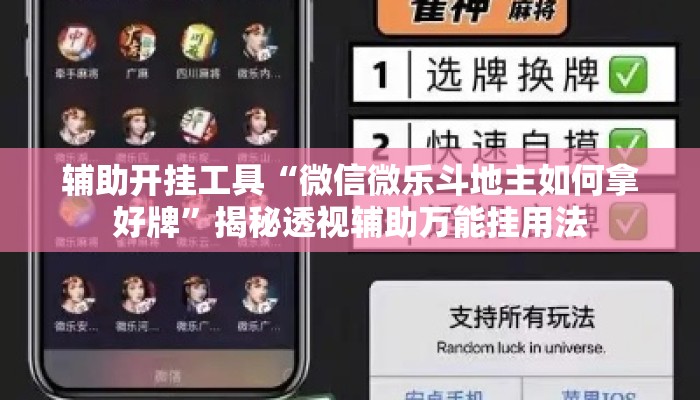 辅助开挂工具“微信微乐斗地主如何拿好牌”揭秘透视辅助万能挂用法