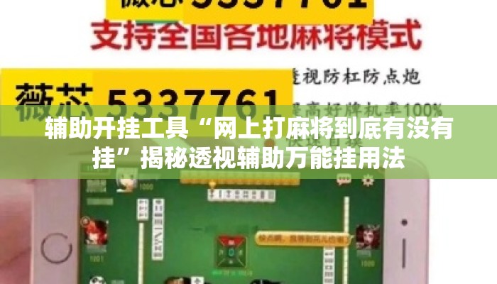 辅助开挂工具“网上打麻将到底有没有挂	”揭秘透视辅助万能挂用法