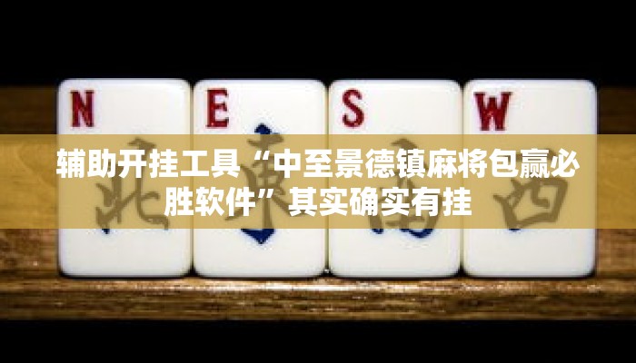 辅助开挂工具“中至景德镇麻将包赢必胜软件”其实确实有挂