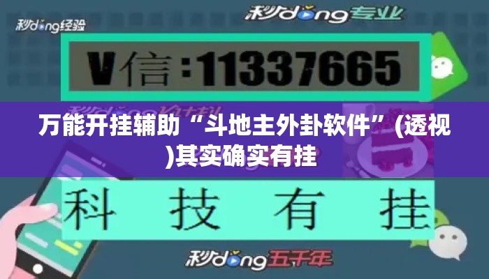 万能开挂辅助“斗地主外卦软件”(透视)其实确实有挂 