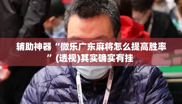 辅助神器“微乐广东麻将怎么提高胜率”(透视)其实确实有挂 