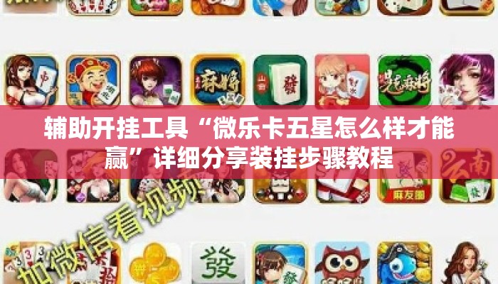 辅助开挂工具“微乐卡五星怎么样才能赢	”详细分享装挂步骤教程