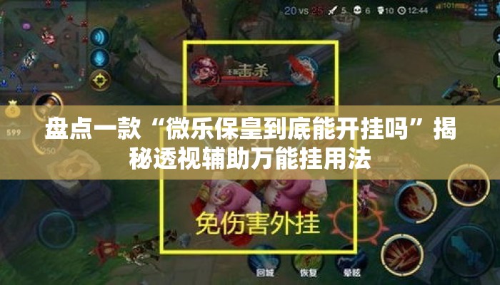 盘点一款“微乐保皇到底能开挂吗	”揭秘透视辅助万能挂用法