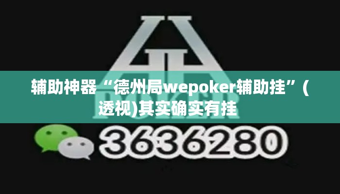 辅助神器“德州局wepoker辅助挂	”(透视)其实确实有挂 